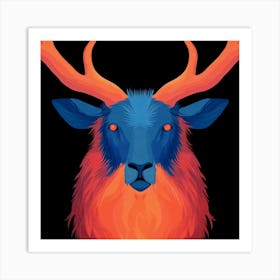 Deer Head 3 Art Print