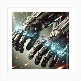 Asterian Shock Troopers Gravity Gauntlets Closeup Art Print