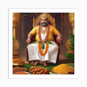 king mahabali illustration art 3 Art Print