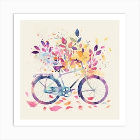 Watercolor Of A Bicycle 1 Art Print