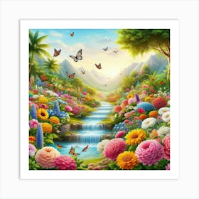 Butterfly Garden 6 Art Print