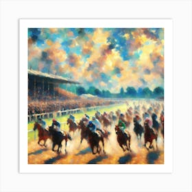 Horse Race Art Print