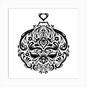 Ornamental Christmas Ball Vector Art Print