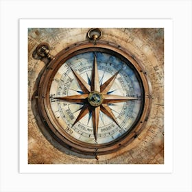 Compass 5 Art Print