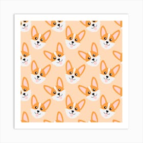 Corgi Pattern Art Print