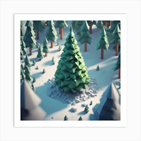 Christmas Tree In The Forest 104 Art Print