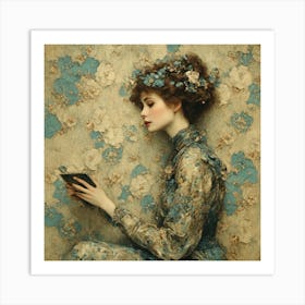 Woman Reading A Book Art Print