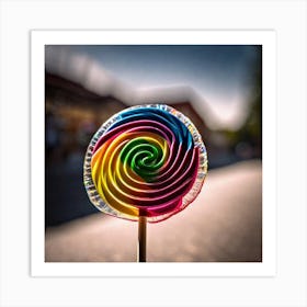 Rainbow Lollipop Art Print