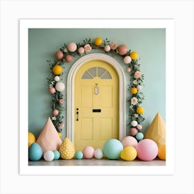 Doorway With Balloons Art Print