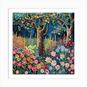 William Morris Bright Spring Flowers Garden Art Print