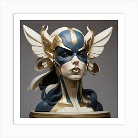 Neoclassical interpretation of superheroes, sculptural forms, high art meets pop culture. Art Print