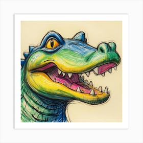 Alligator Head 6 Art Print