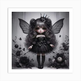 Black Fairy Art Print