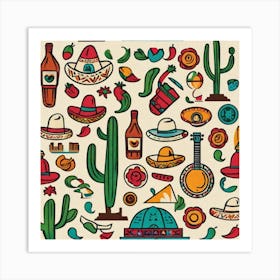 Mexican Pattern 6 Art Print