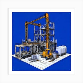 Construction Site Art Print