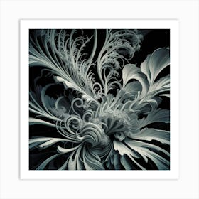 Black and White Abstract Art 258 Art Print