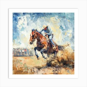 Rodeo Rider 4 Art Print