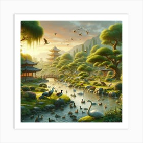 Asian Garden Art Print