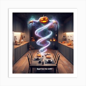 Halloween Ad Art Print