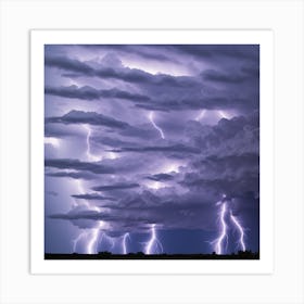 Lightning In The Sky Art Print