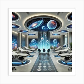 The Hospital Wing Of Celestial Oasis, A Futuristic Art Print