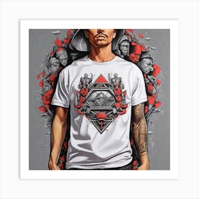 Man With Tattoos Art Print