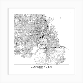 Copenhagen Map Art Print I