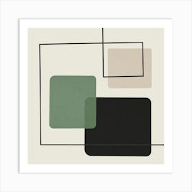 Geometry with expressive squares 1 Art Print