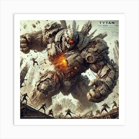 Tytan Iron Juggernaut Physical Brute Force Art Print