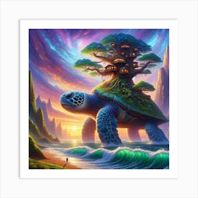 Turtle Tree Art Print