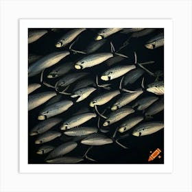 School Of Sardines Art Print