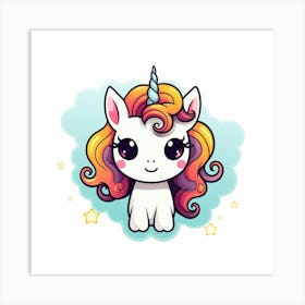 Cute Unicorn 412 Art Print