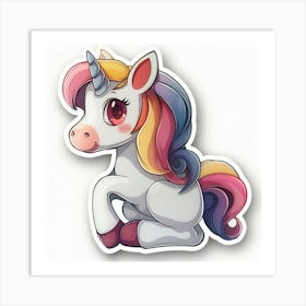 Unicorn Sticker 128 Art Print