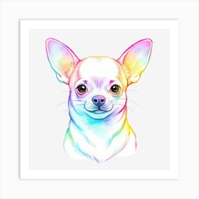 Rainbow Chihuahua 2 Art Print