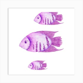 Purple Fish Art Print