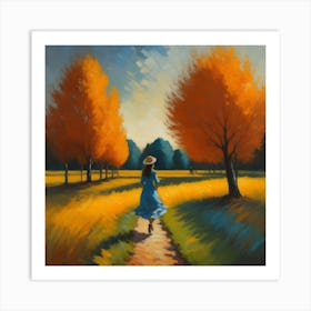 Autumn Walk Art Print