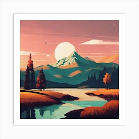 Landscape Painting 118 Art Print