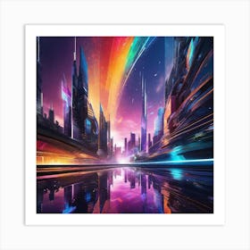 Futuristic City 104 Art Print