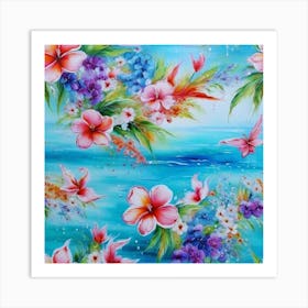 Hawaiian Flowers Art Print