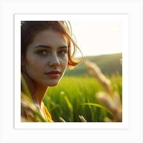 Golden Hour Glow: A Portrait of Nature's Beauty Art Print