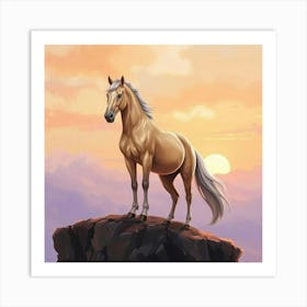 Golden Horse 1 Art Print