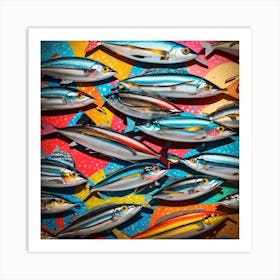 Group Of Sardines Art Print Art Print