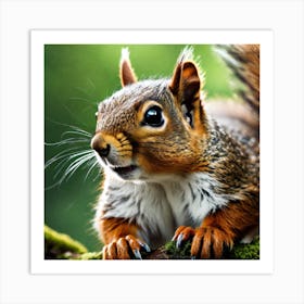 Squirrel Hd Wallpaper 3 Art Print