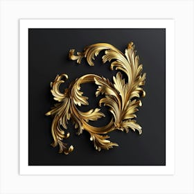 Gold Ornament 1 Art Print