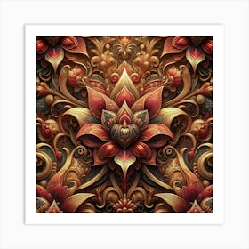 Ornate Wood Carving Art Print