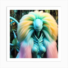 Alien Portrait Pastels 5 Art Print