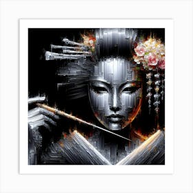 Creativel Geisha Illustration 119 Art Print