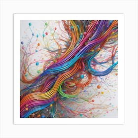 Colorful Wires 7 Art Print