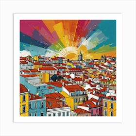 Lisbon City 2 Art Print