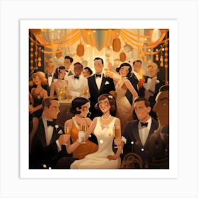 Gatsby Party Roaring Twenties 2 Art Print